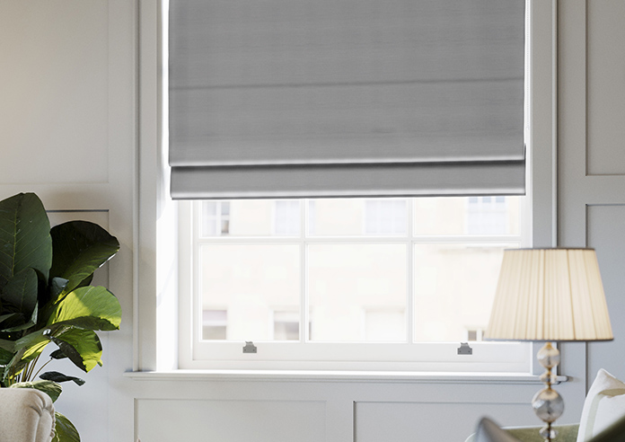 Shima Faux Silk, Platinum - Roman Blind - Image 5
